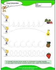 okul öncesi çizgi çalışma sayfaları